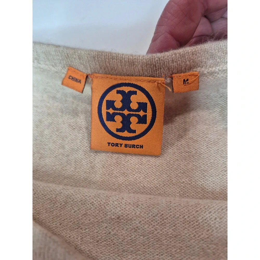Tory Burch 100 Cashmere Sweater Dress‎ Beige Size M Style 3819